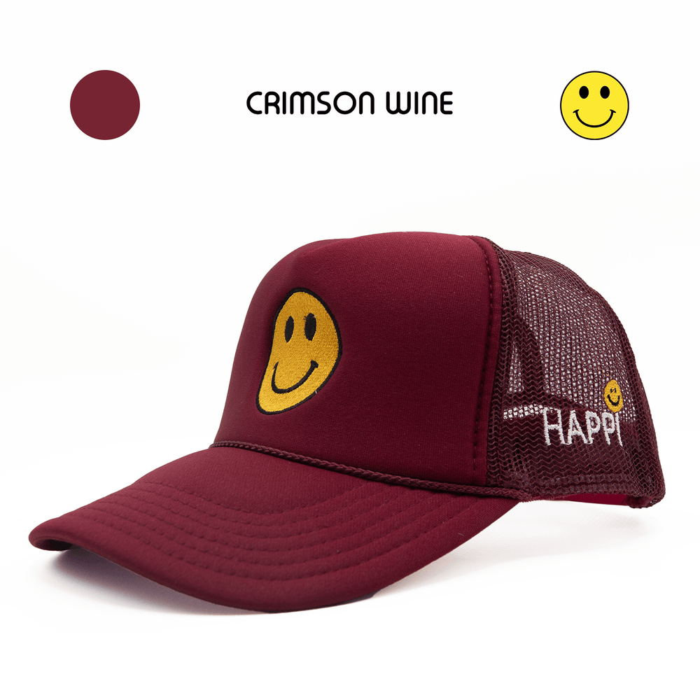 
                  
                    HAPPI HATS - CRIMSON WINE TRUCKER - Happi Hats
                  
                