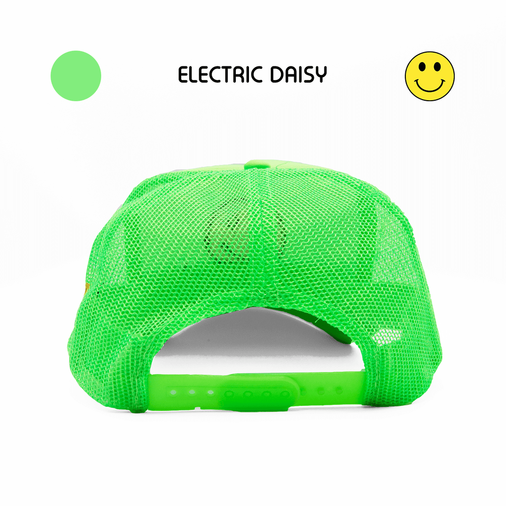 Happi Hats - Electric Daisy Green Trucker Hat