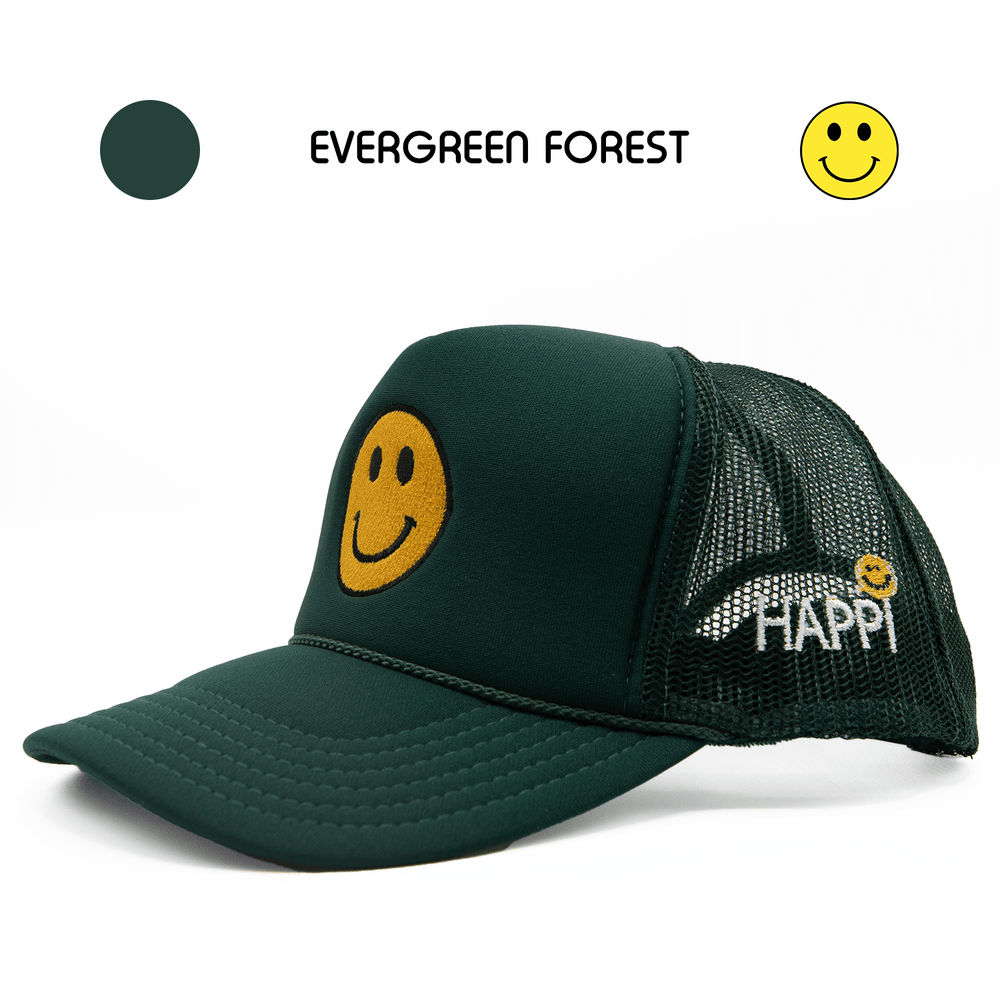 Happi Hats - Evergreen Forest Green Trucker Hat