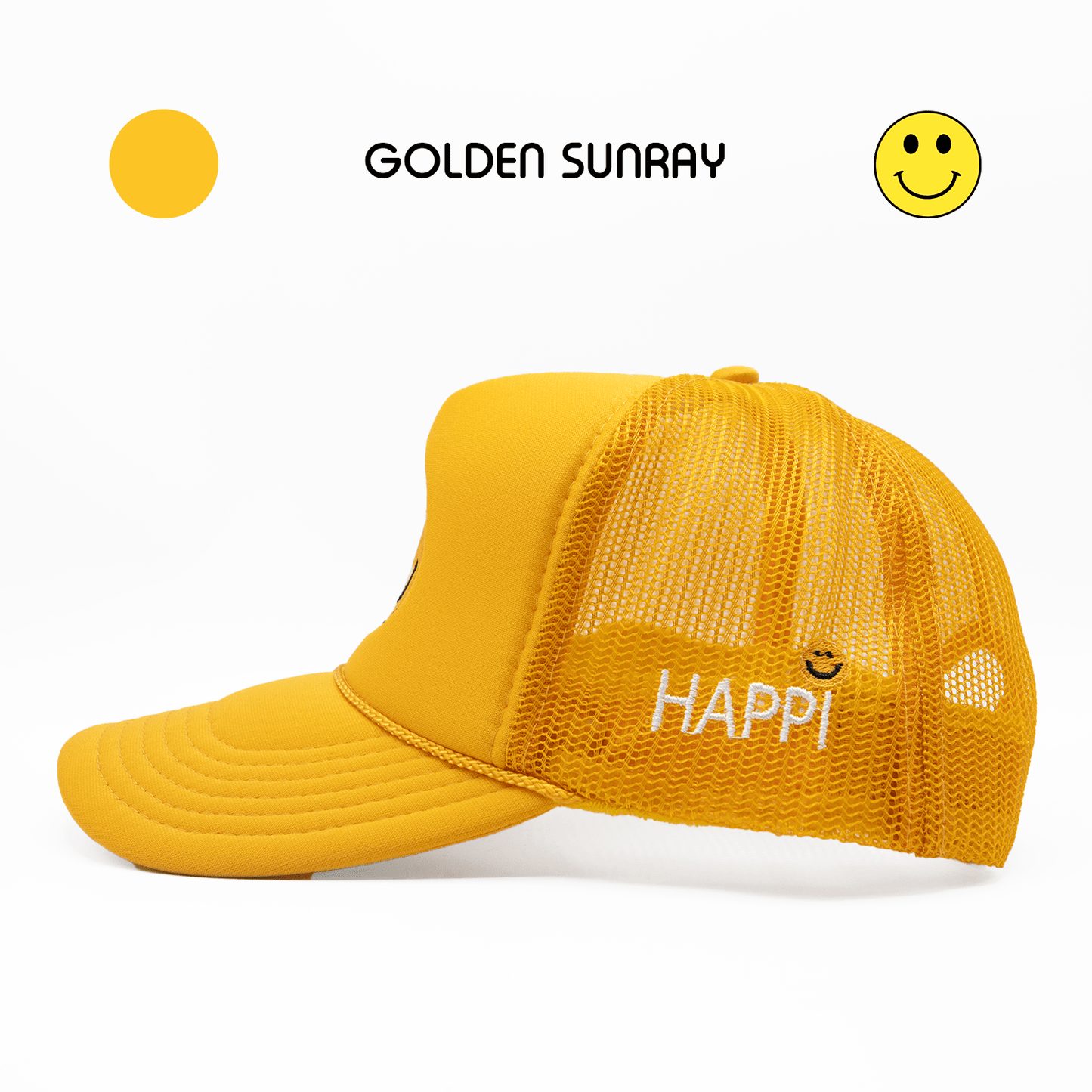 
                  
                    HAPPI HATS - GOLDEN SUNRAY TRUCKER - Happi Hats
                  
                
