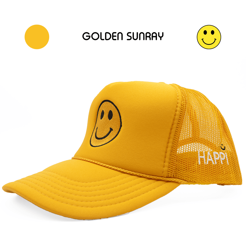 
                  
                    HAPPI HATS - GOLDEN SUNRAY TRUCKER - Happi Hats
                  
                