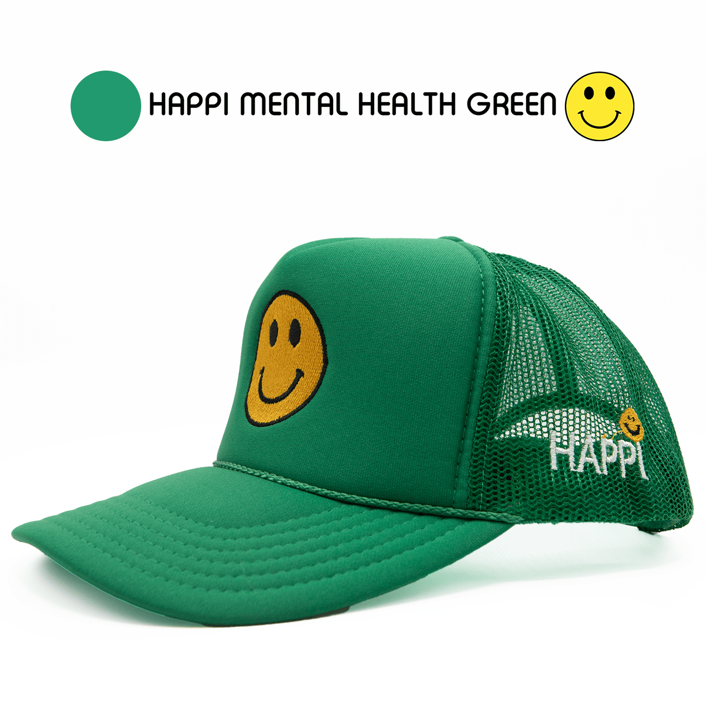 Happi Hats - Happi Mental Green Hat (50% Off Applied at Checkout) - Happi Hats