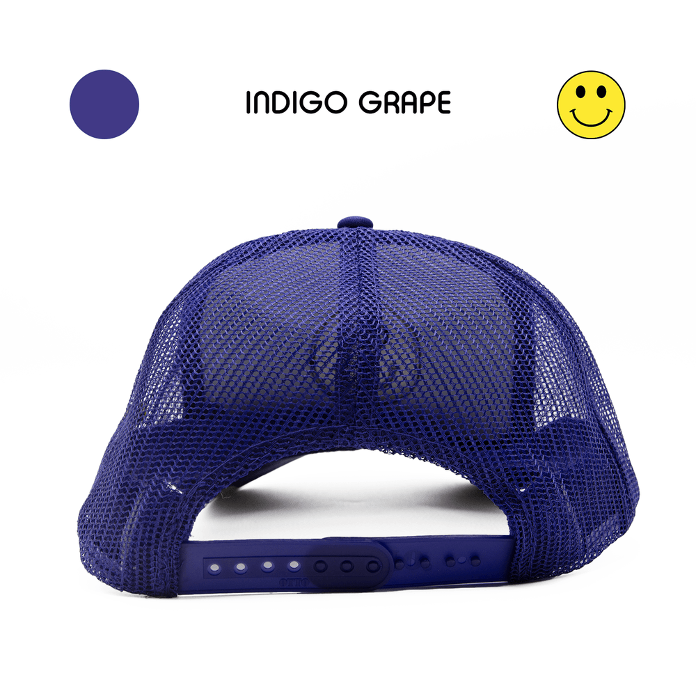 
                  
                    HAPPI HATS - INDIGO GRAPE TRUCKER - Happi Hats
                  
                