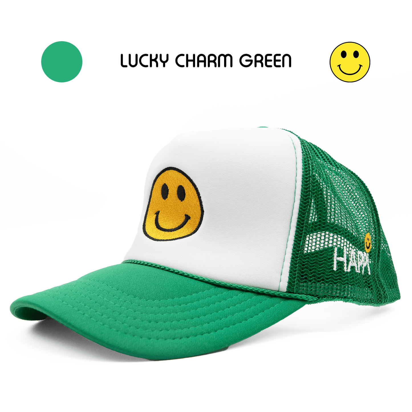 
                  
                    HAPPI HATS - LUCKY CHARM GREEN TRUCKER - Happi Hats
                  
                