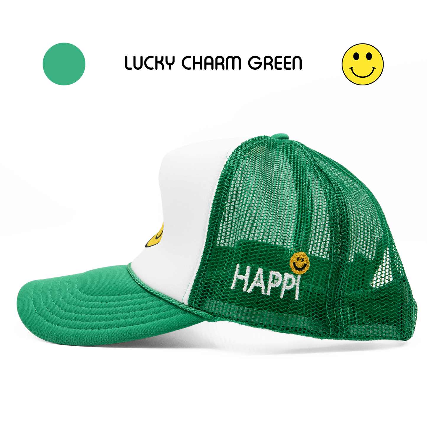
                  
                    HAPPI HATS - LUCKY CHARM GREEN TRUCKER - Happi Hats
                  
                