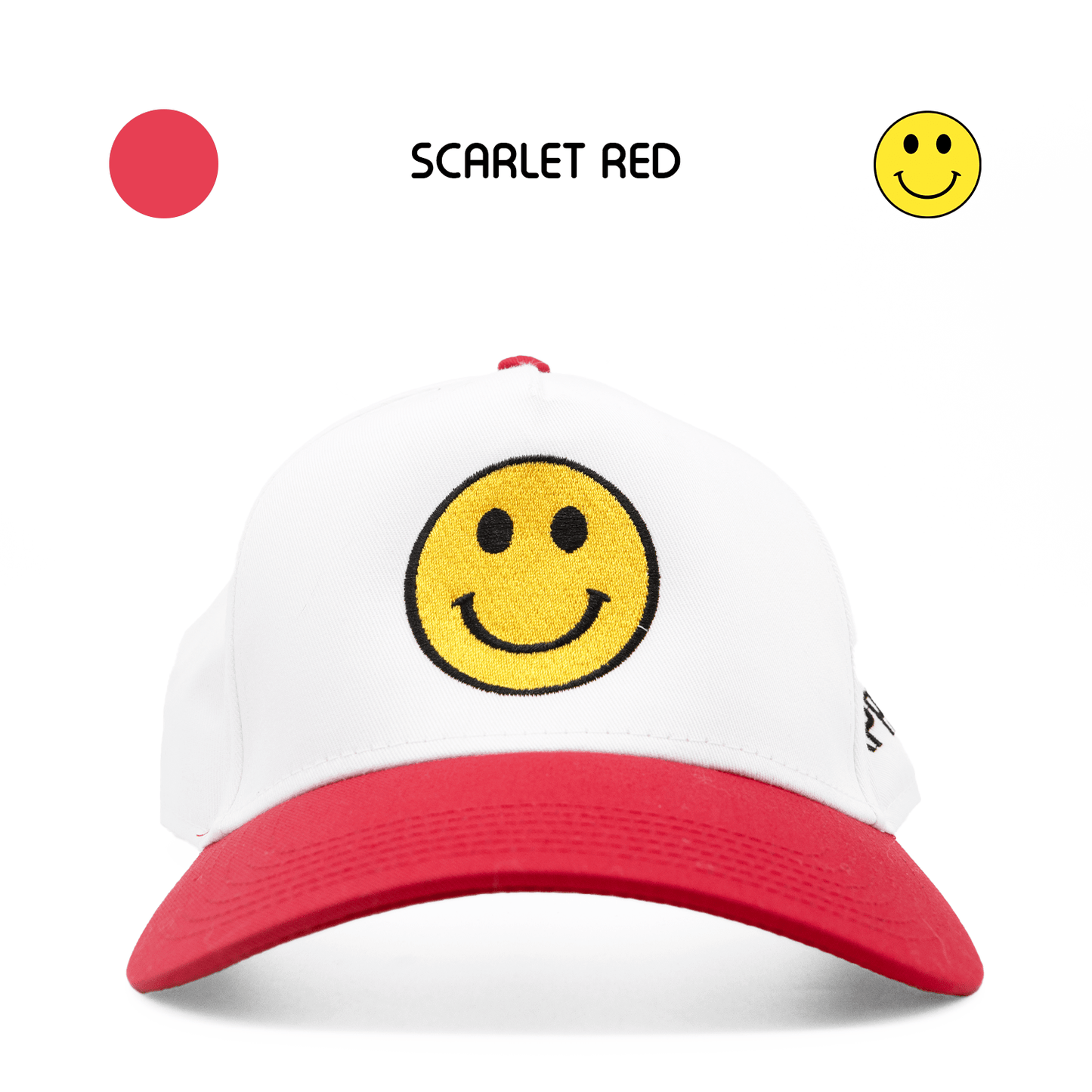 HAPPI HATS - SCARLET RED WHITE TOP CANVAS - Happi Hats