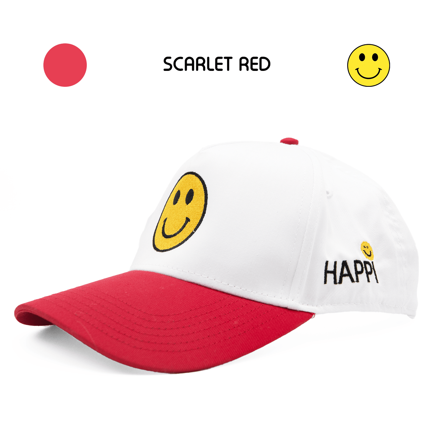 
                  
                    HAPPI HATS - SCARLET RED WHITE TOP CANVAS - Happi Hats
                  
                