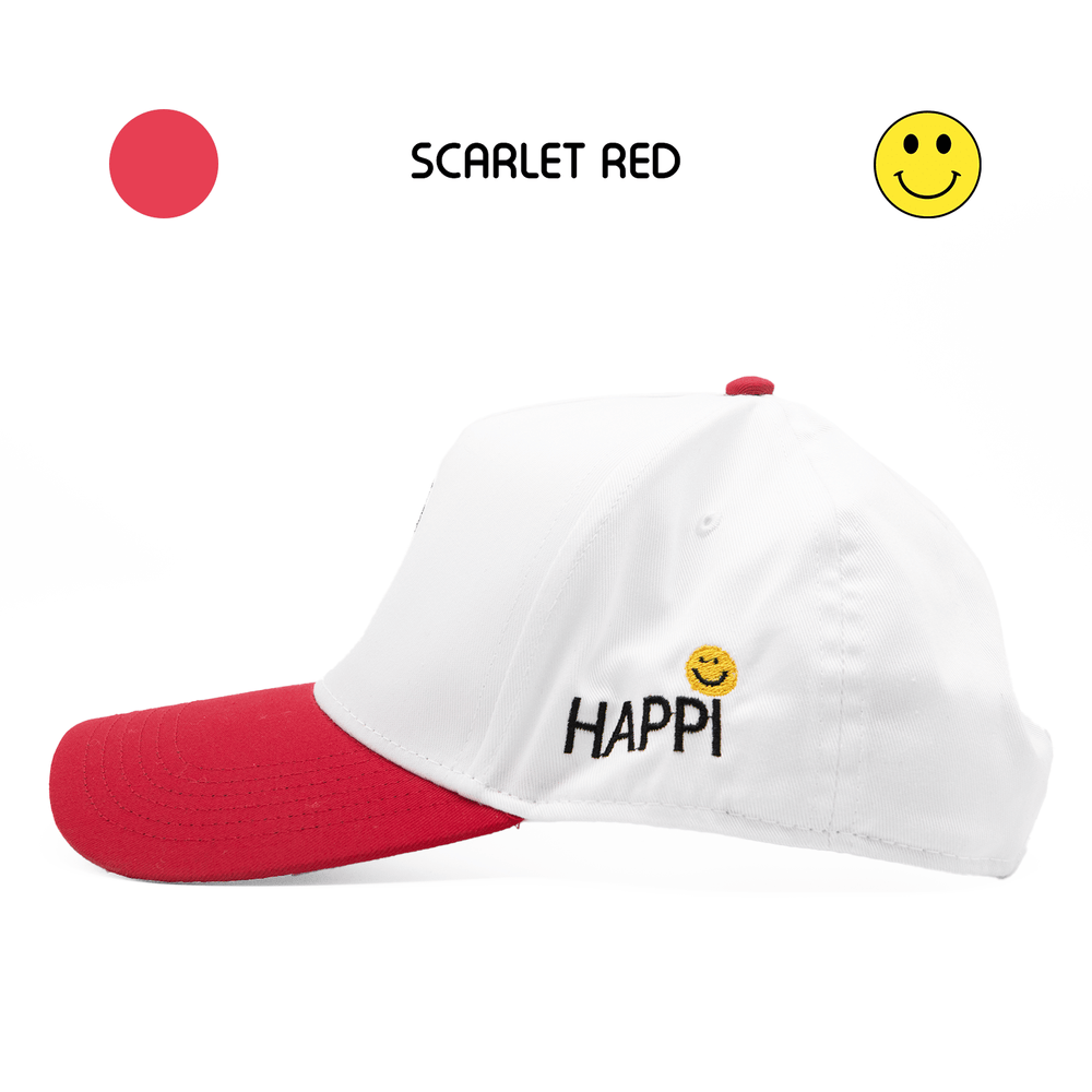 
                  
                    HAPPI HATS - SCARLET RED WHITE TOP CANVAS - Happi Hats
                  
                