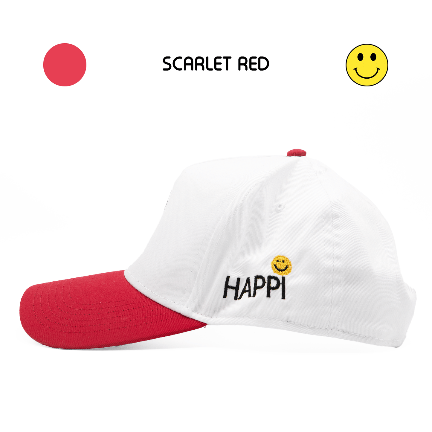 
                  
                    HAPPI HATS - SCARLET RED WHITE TOP CANVAS - Happi Hats
                  
                