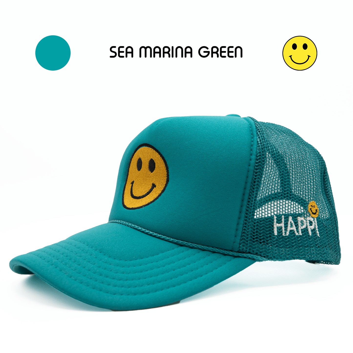 
                  
                    HAPPI HATS - SEA MARINA GREEN TRUCKER - Happi Hats
                  
                