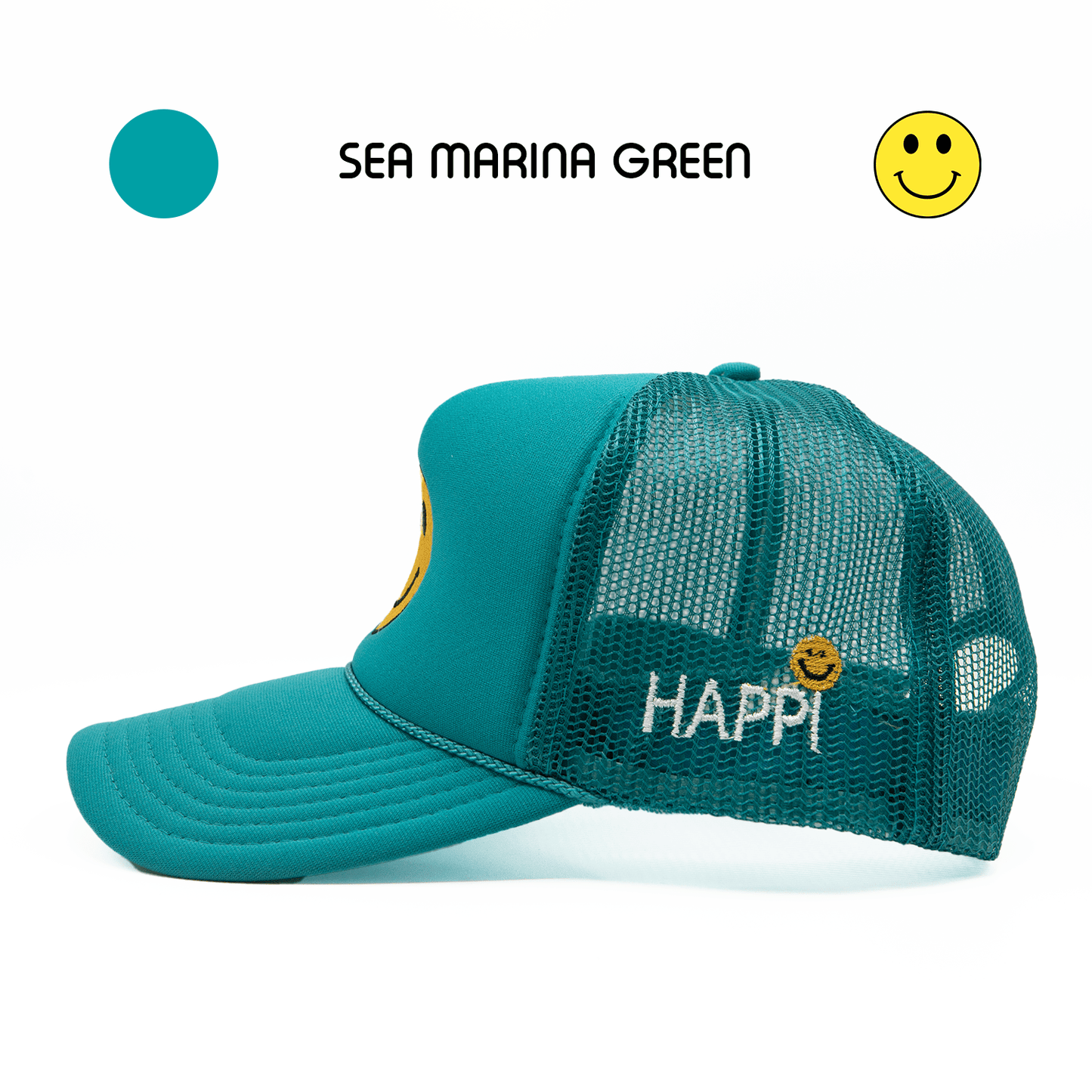 
                  
                    HAPPI HATS - SEA MARINA GREEN TRUCKER - Happi Hats
                  
                