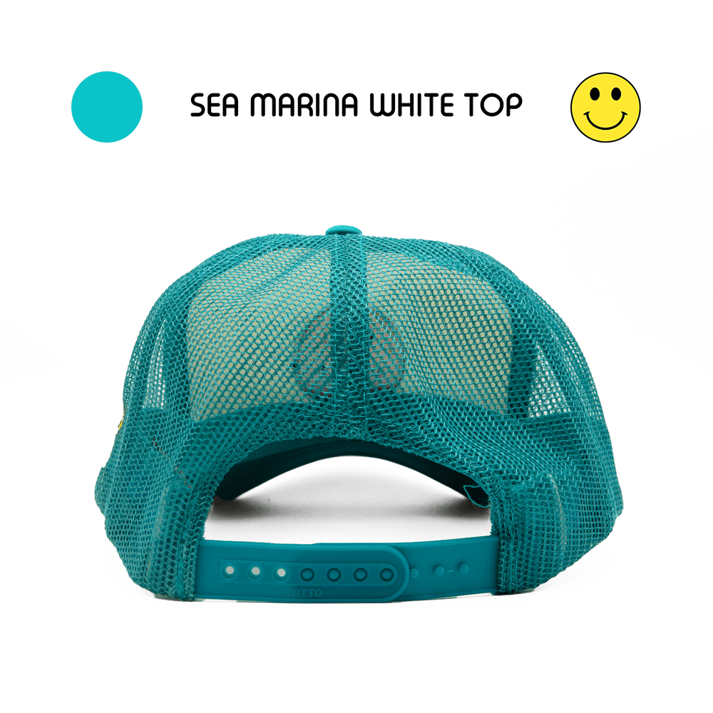 
                  
                    HAPPI HATS - SEA MARINA WHITE TOP TRUCKER - Happi Hats
                  
                