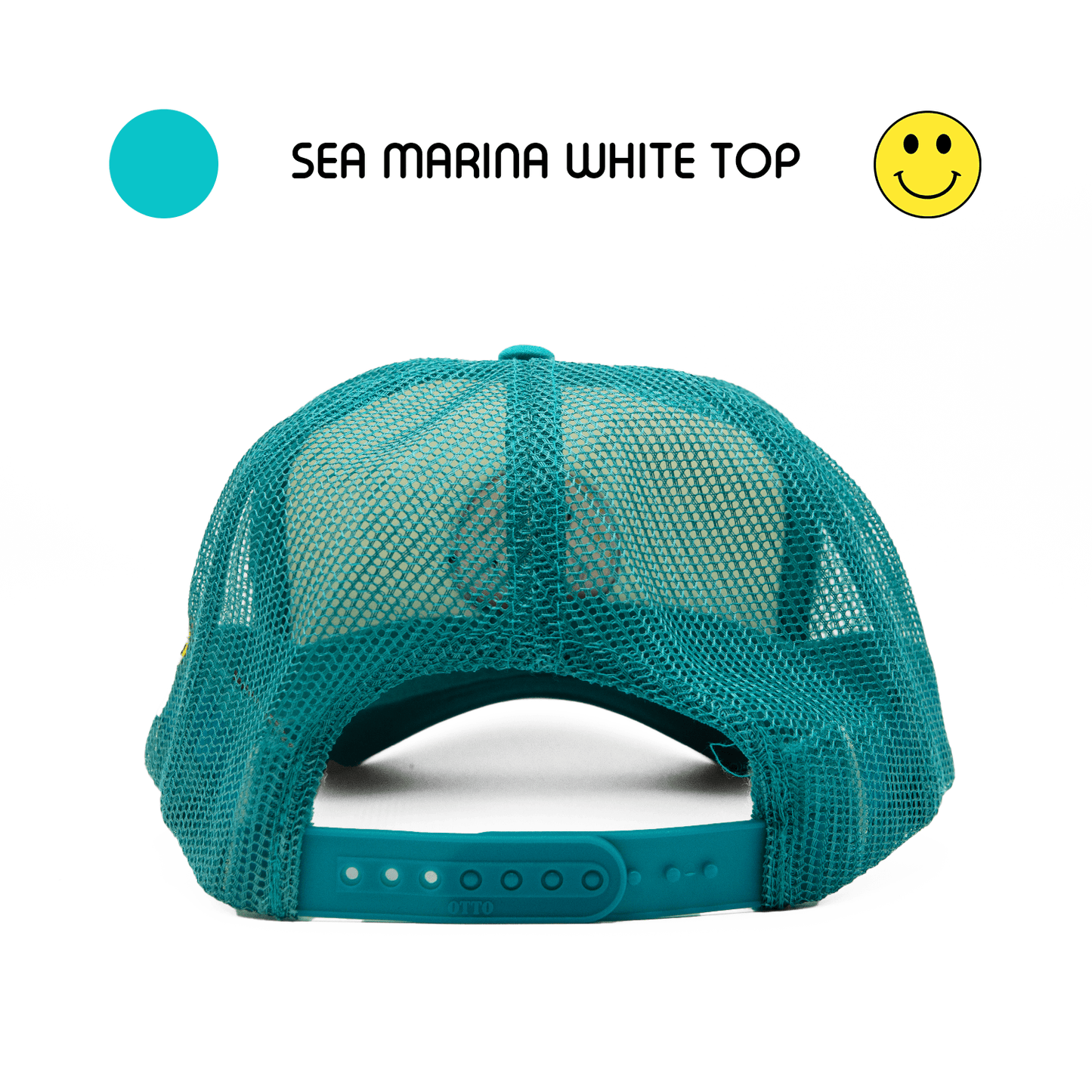 
                  
                    HAPPI HATS - SEA MARINA WHITE TOP TRUCKER - Happi Hats
                  
                