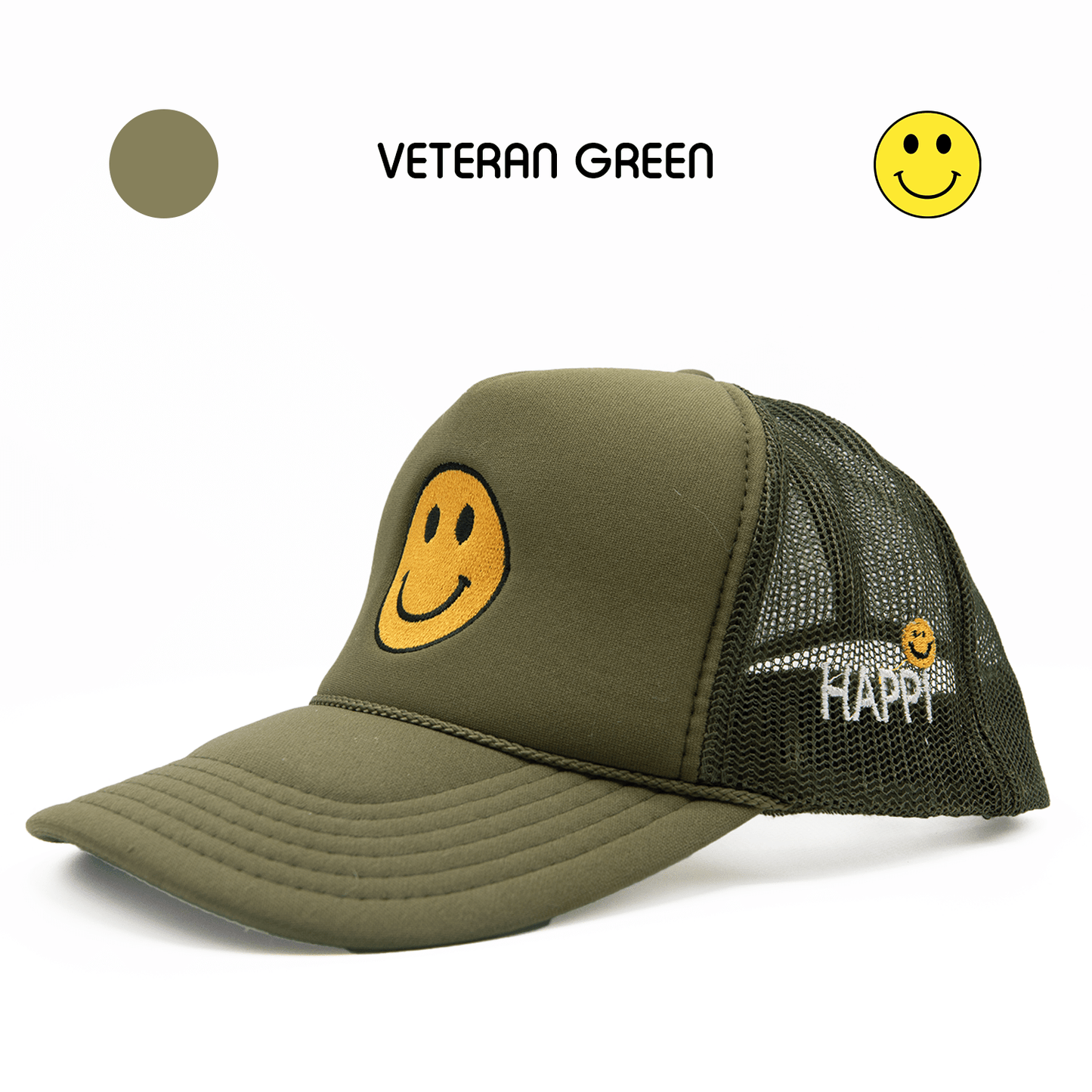 
                  
                    HAPPI HATS - VETERAN GREEN TRUCKER - Happi Hats
                  
                